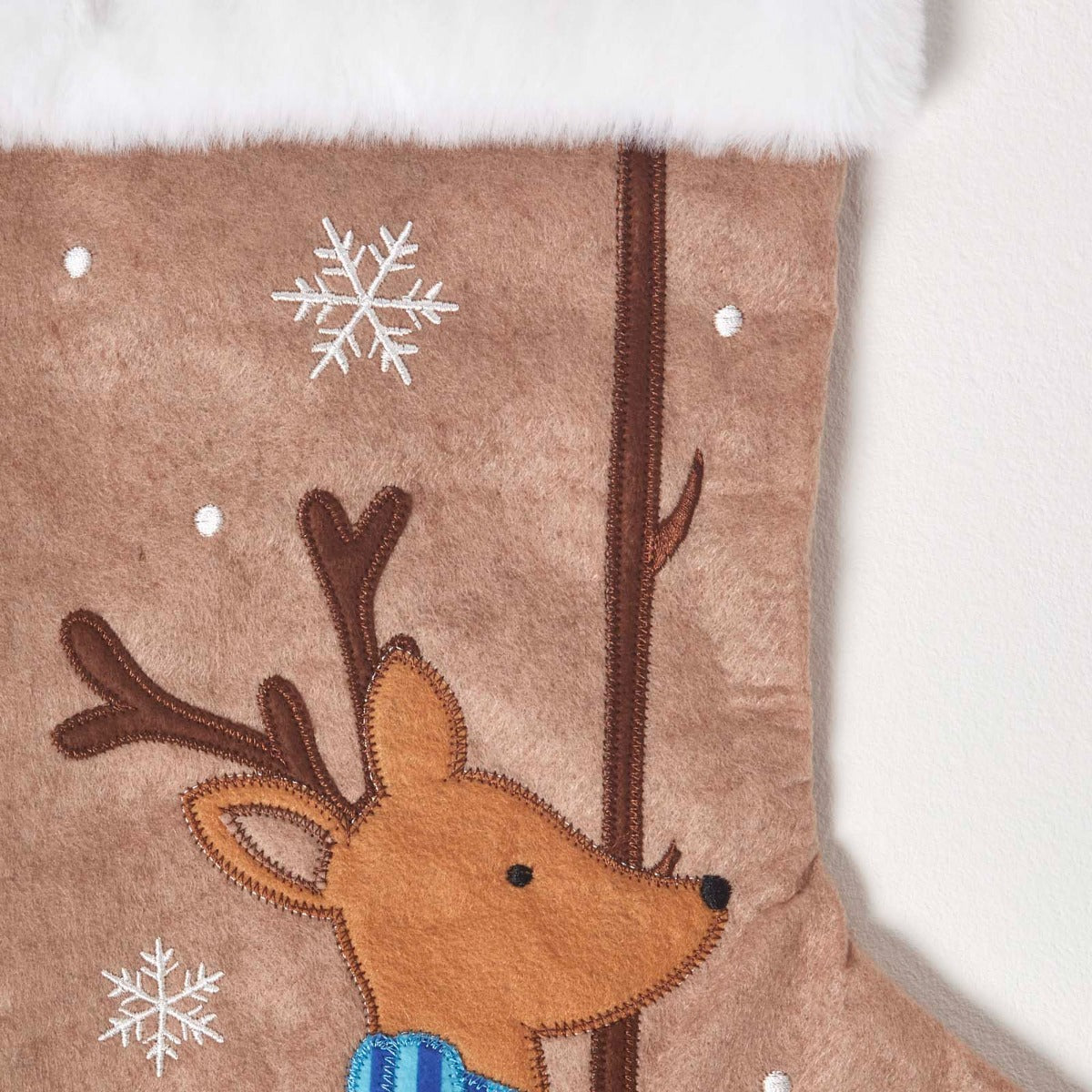 HOMESCAPES Reindeer Christmas Stocking