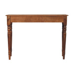 Artisan Furniture Solid Wood Three Drawer Console With Turned Legs, Brown