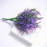 Dyzi Artificial Lavender Topiary Flowers Weatherproof Bushes With Spike