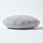 Luxury Velvet Round Cushion | 40cm x 40cm | Light Grey