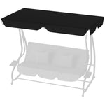 Waterproof Garden Swing Canopy Replacement 3 Seater | Black