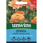 Zinnia Seeds Cresto Peachy | 40 Seeds | Pink