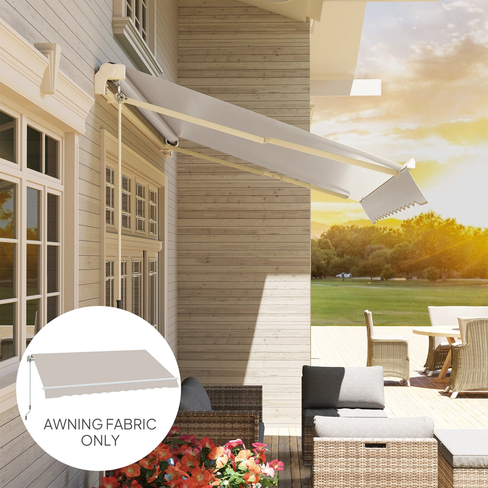 Replacement Canopy For 3 X 2.5 M Awning (Fabric Only) | Cream