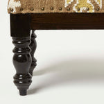 Jaipur Handwoven Kilim Footstool | 50cm x 30cm | Multi Colour