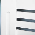 Modern Radiator Cover Cabinet Slatted Design 112/152/172cm | Large | White