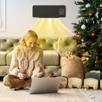 2000w Wall Mounted Ceramic Heater With Remote Control | One Size | Black