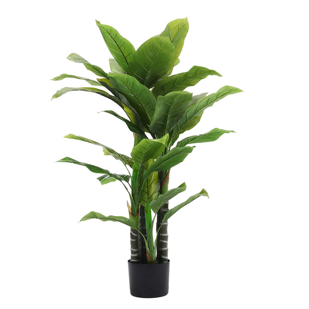 190cm H Artificial Tropical Plant With Large Green Leaves In Black Pot Indoor Decorative Tree