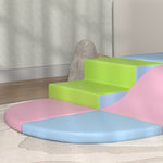 6 Piece Soft Play Equipment For Kids Climb And Crawl | Pink
