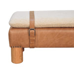 Solid Wood Strapped Cyclinder Bench
