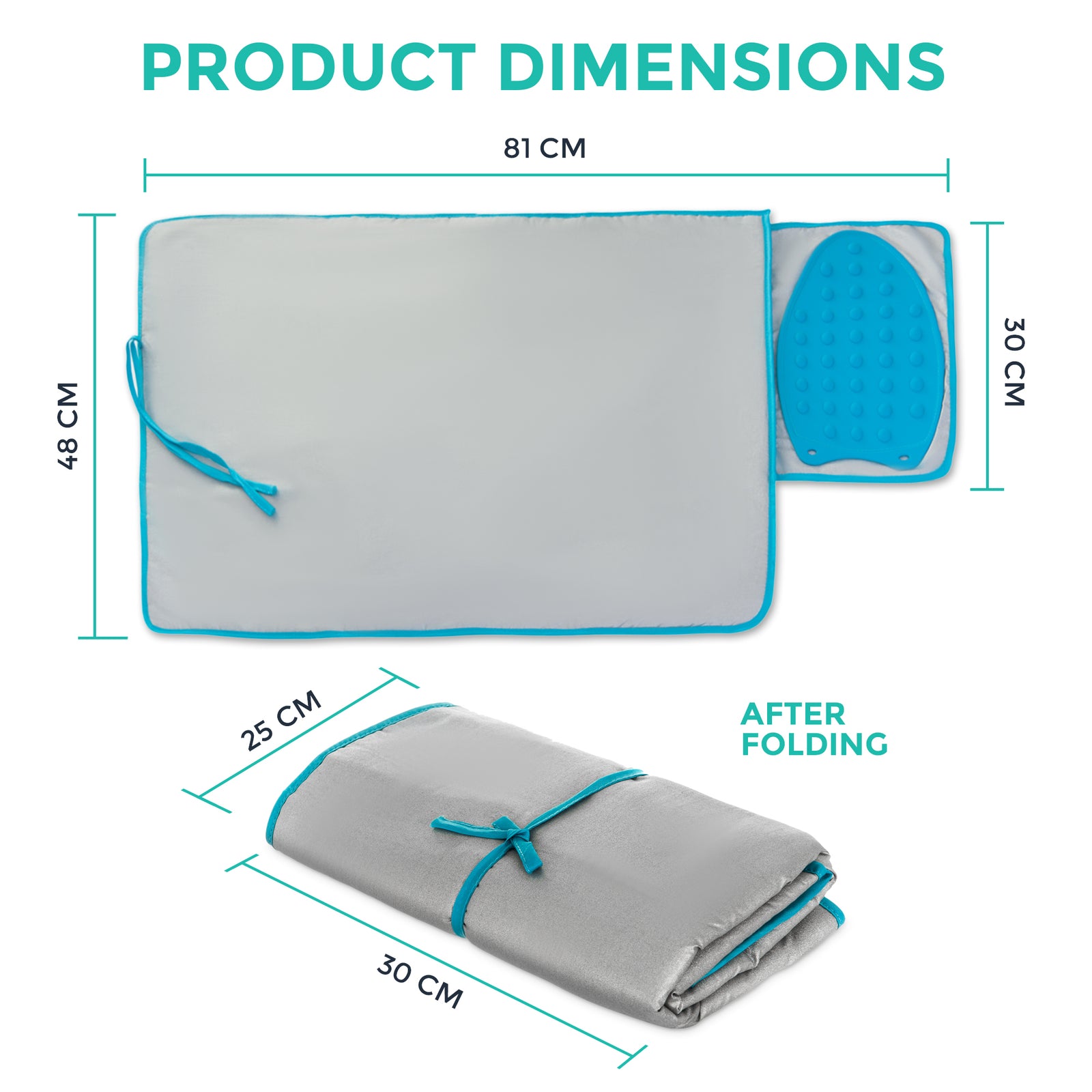 Travel Iron Mat With Silicone Iron Rest Pad