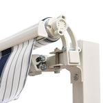 2.5x2m Garden Patio Manual Awning | Blue & White