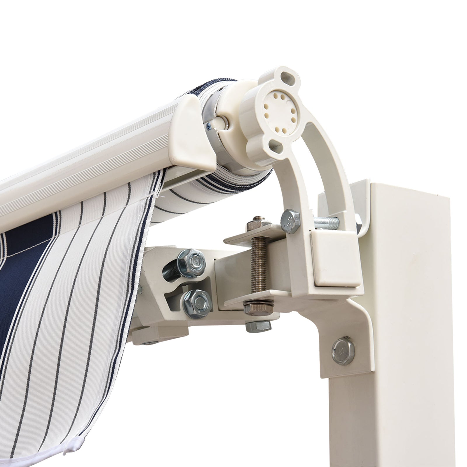 2.5x2m Garden Patio Manual Awning | Blue & White