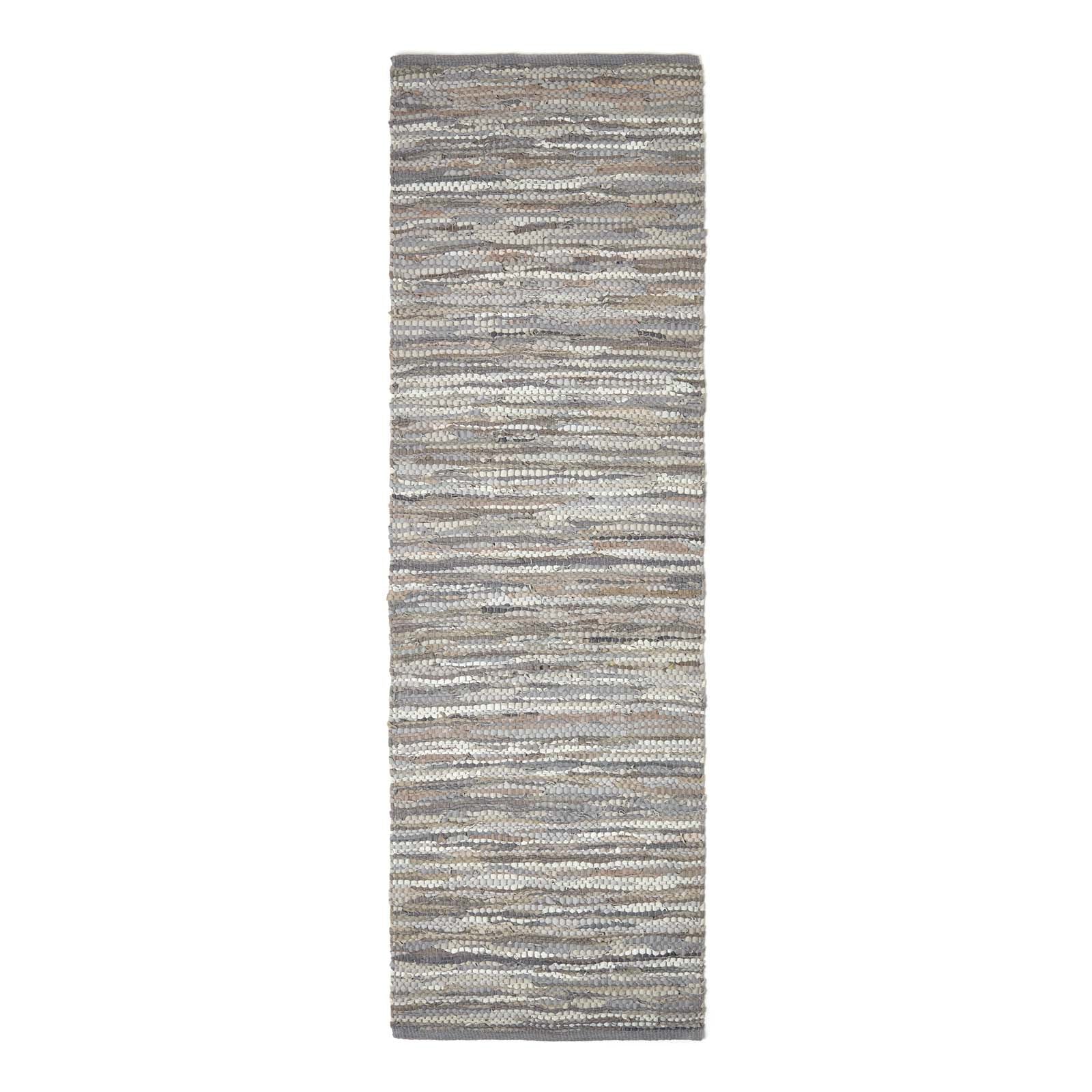 Denver Leather Woven Rug | 200cm | Grey