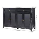 Mdf Sideboard Buffet Cabinet With 2 Drawers