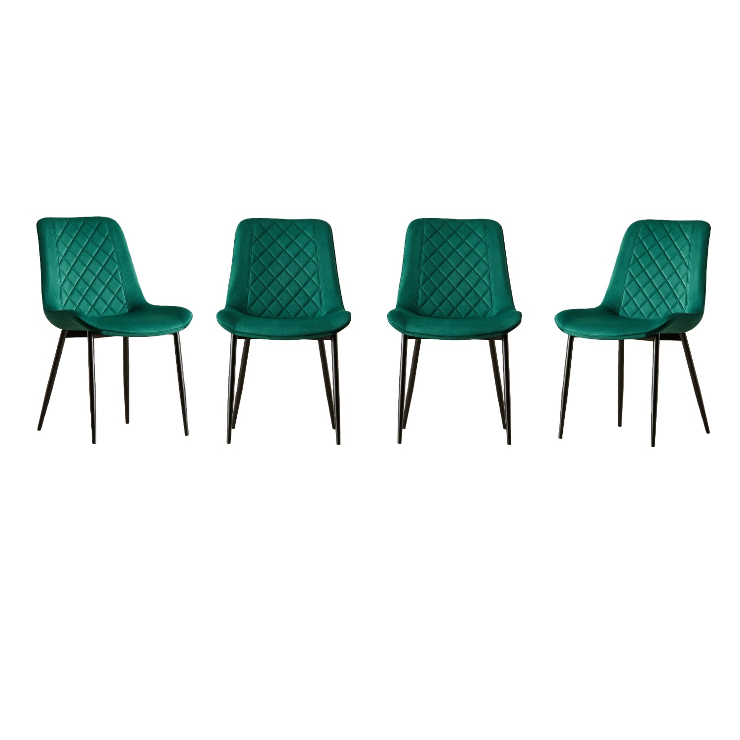 San Diego Marble Top Dining Table With Amelia Velvet Chairs | Green