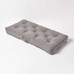 Cotton 2 Seater Booster Cushion | 50cm x 100cm | Charcoal Grey