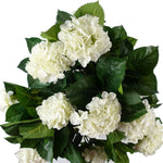 Leaf 75cm Artificial White Bush Hydrangea Plant Potted