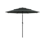 Outdoor 3-tier Umbrella With Crank And Tilt Without Base | One Size | Dark Grey