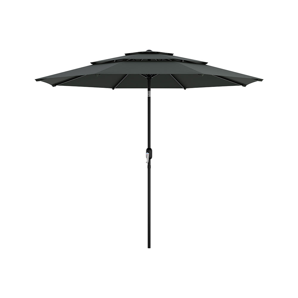 Outdoor 3-tier Umbrella With Crank And Tilt Without Base | One Size | Dark Grey