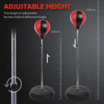 Kids Adjustable Boxing Punching Ball Set W/ Gloves | Red