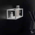 Shelf With Towel Rail, White Matt, Wall-mounted 35 Cm Collection The Grid