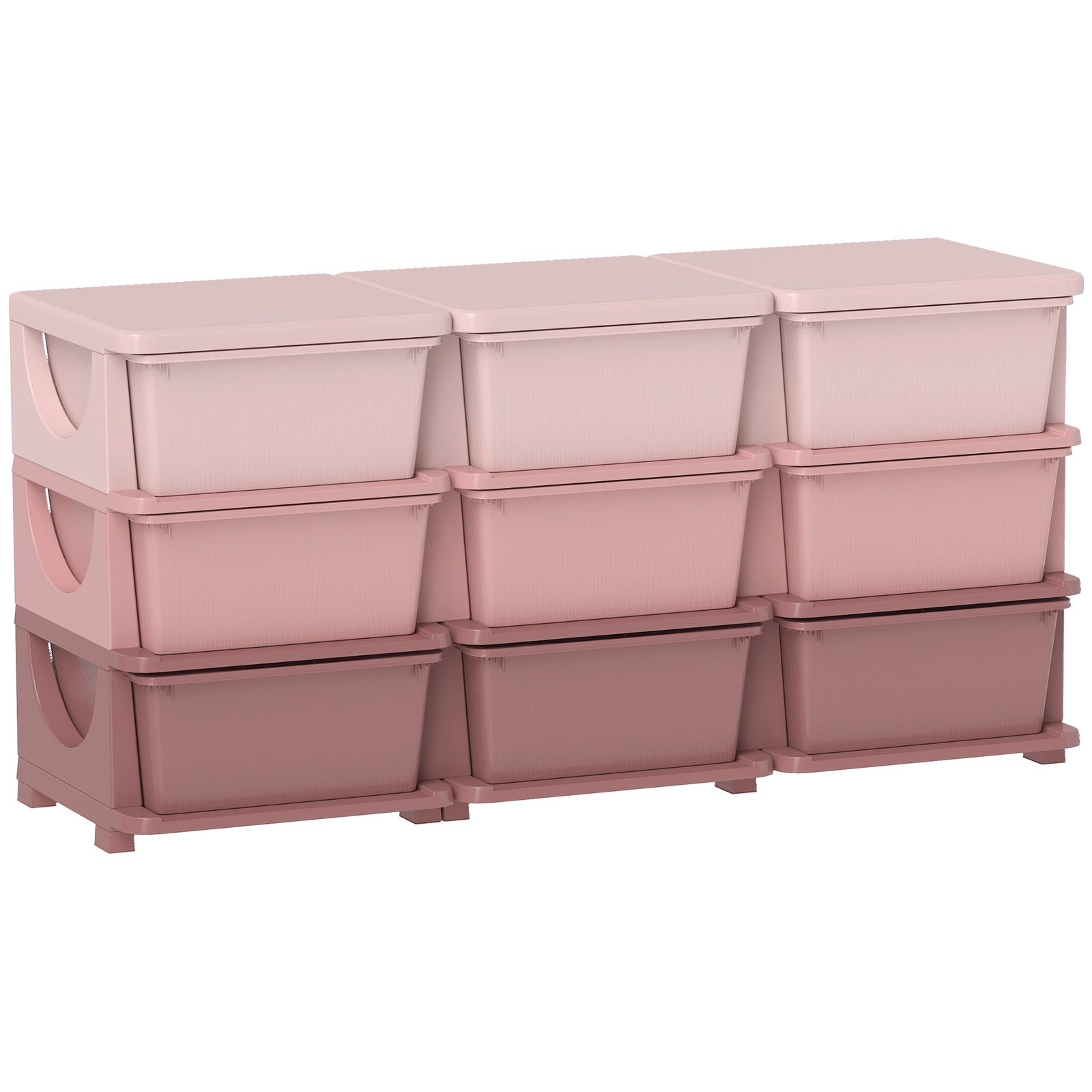 Kids Storage Units With Drawers 3 Tier Chest Dresser Tower | Pink