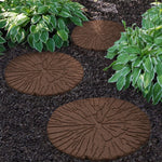 Rubber Garden Stepping Stones - Brown Log | Set of 4 | Brown