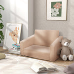 2 In 1 Kids Chair Recliner With Washable Cushion, Cover | Khaki