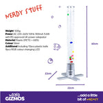 Wicked Gizmos Led Bubble Lamp 60cm Colour Changing With Fish For Home Décor
