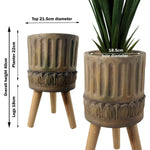 Ridged Composite Planter With Stand