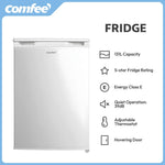 Comfee 131l Under Counter Fridge, Large Capacity Refrigerator With Light, 3 Removable Shelves & Crisper Drawer