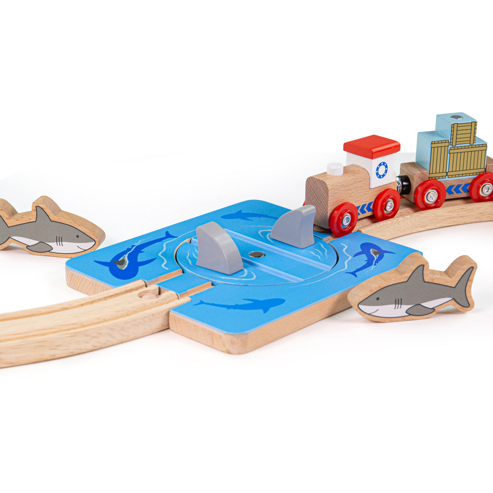 Shark Attack Turntable for Wooden Train Sets