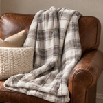 Deyongs Coco Touch Heavyweight Fleece Throw – Classic Check Blanket