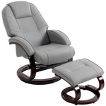 Recliner Chair With Footstool, Swivel Recliner Armchair | Grey