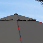 Outdoor Parasol W/ Vent And Piping | Charcoal Gray