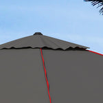 Outdoor Parasol W/ Vent And Piping | Charcoal Gray