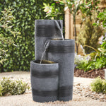 Solar Powered Water Fountain Decor With Lights