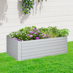 Steel Raised Bed Planter Rods 180 X 90 X 59 Cm | Gray