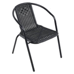6 Pcs Pe Rattan Stacking Garden Chairs