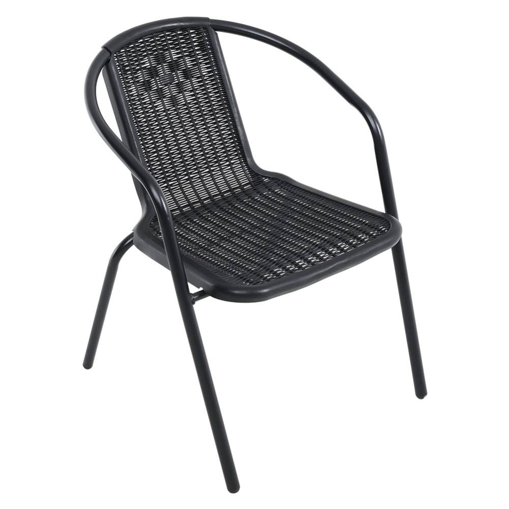 6 Pcs Pe Rattan Stacking Garden Chairs