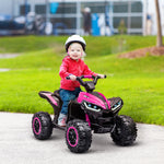 12v Electric Quad Bikes For Kids Ride On Car Atv Toy For 3-5 Years | Pink