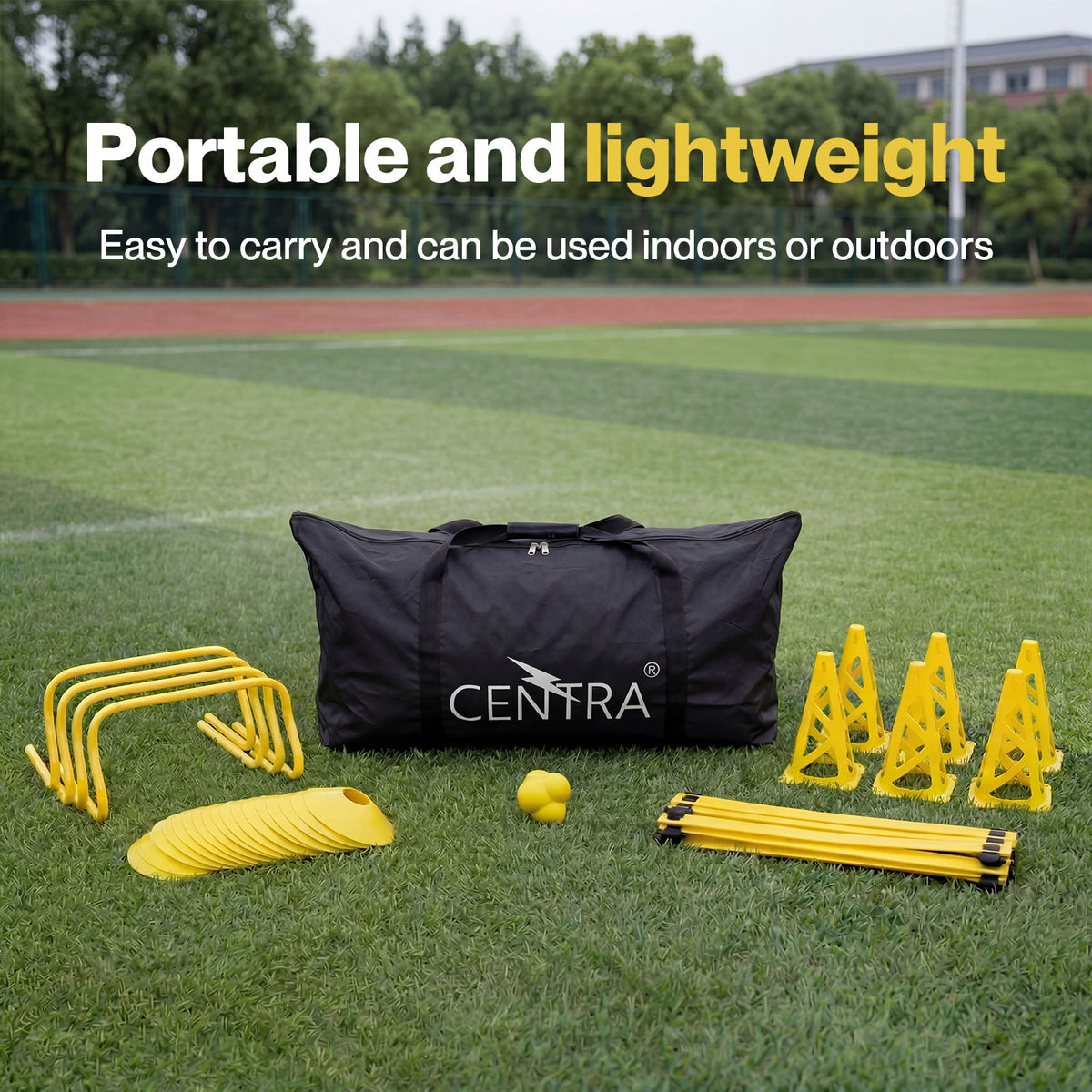Centra Football Training Equipment Pro Agility Speed Ladder Cones Hurdle