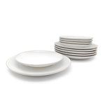 Reactive Cream Glaze Dinnerware Dessert Plate Set 20.5cm | Set of 4 | Cream