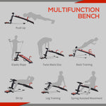 Sit Up Bench With Resistant Rope And Twist Disc | Black