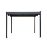 Anthracite Aluminium Pergola With White Blinds | 3m x 3m | Anthracite