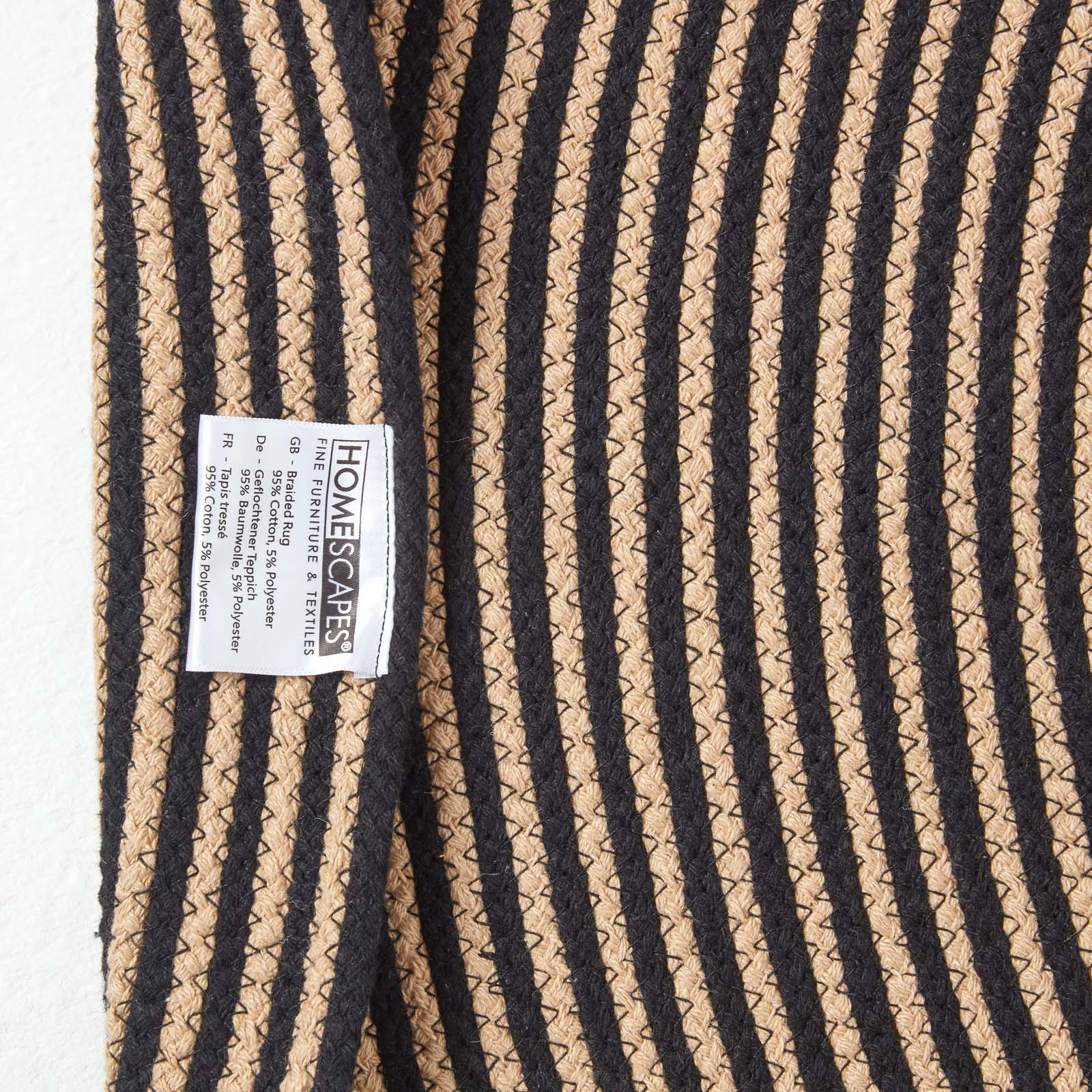 Handmade Woven Spiral Braided Rug | 120cm | Linen