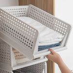 Foldable Stackable Drawer Storage Basket