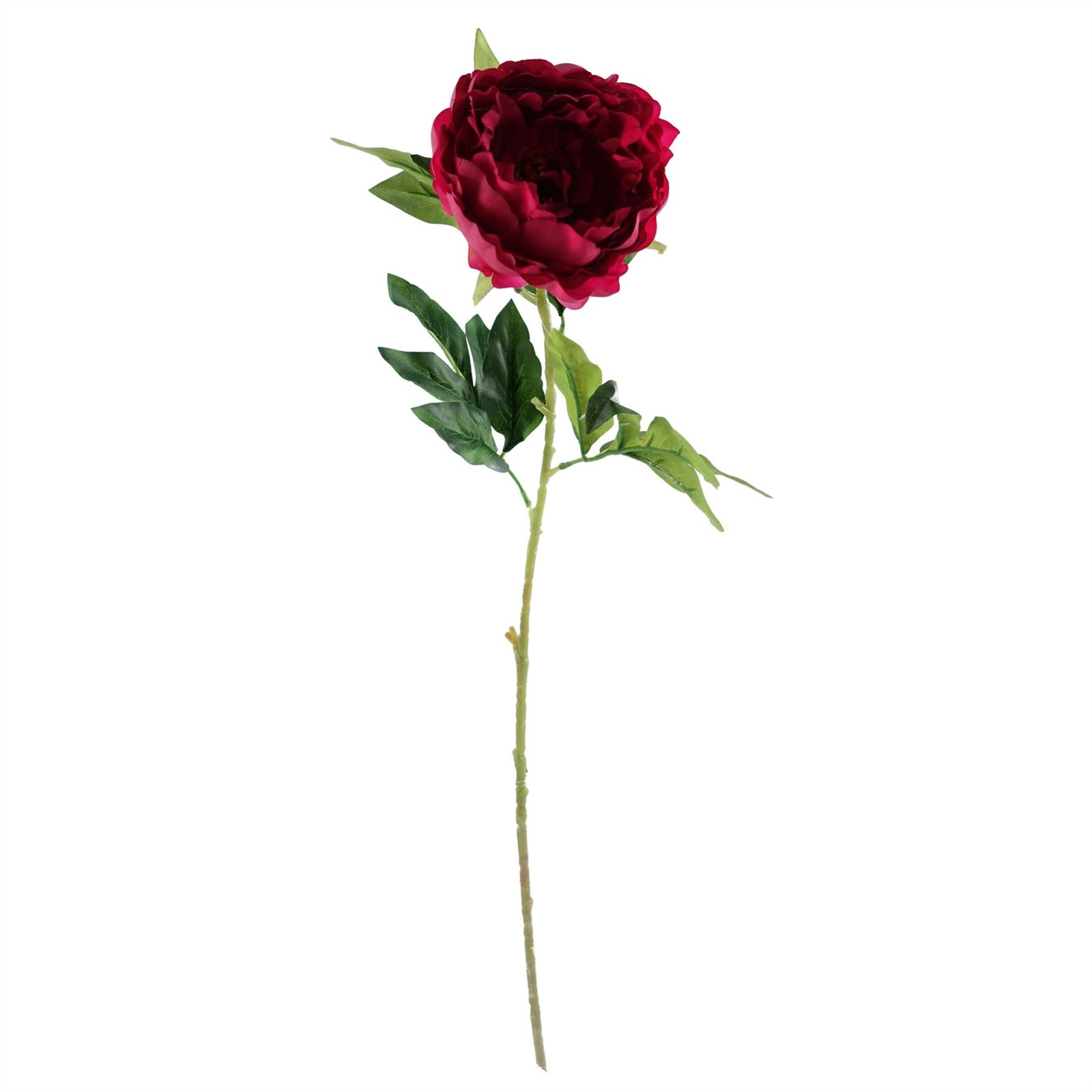 85cm Artificial White Carnation Pink Peony And Fern In Glass Vase