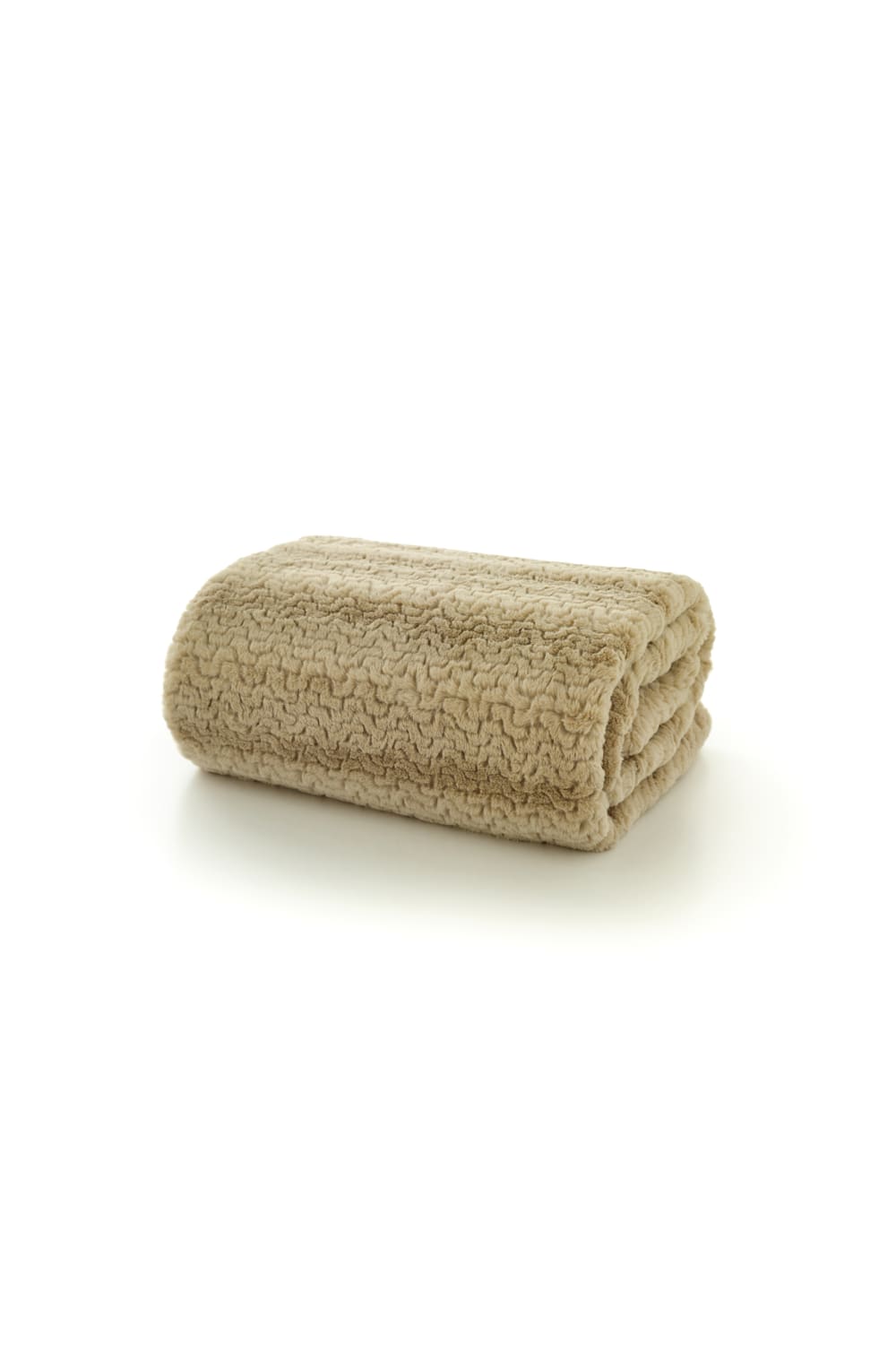 Ashridge Soft Faux Fur Throw 130x170cm – Elegant Textured Blanket | 130cm x 170cm | Cream