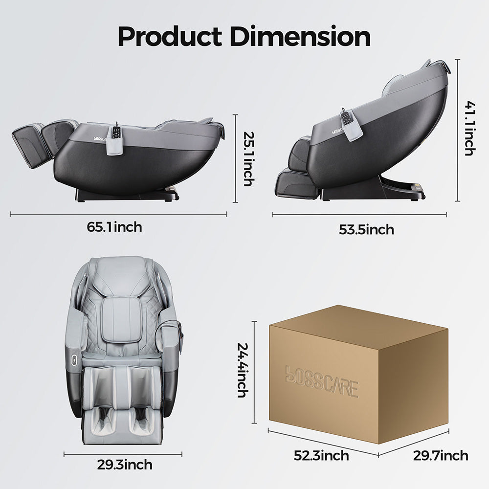 Zero Gravity Full Body Massage Chair With Heat And Handheld Remote Reclining Back, Foot Roller, Air Compression, Shiatsu Massage For Home And Office | Grey
